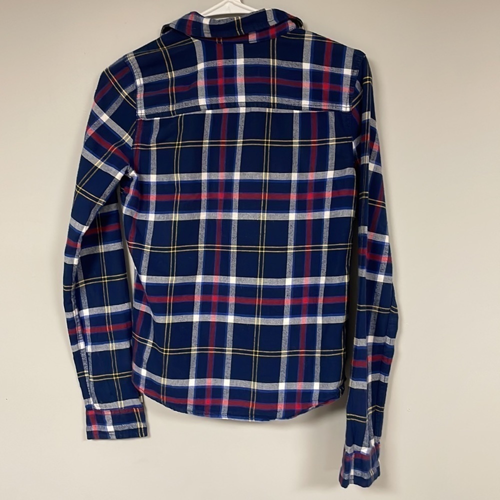 Abercrombie & Fitch Blue Plaid Flannel  Button Down Shirt, S, 100% cotton - Picture 3 of 7
